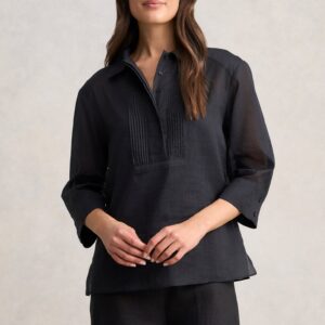 Ramie Cotton Shirt - Black