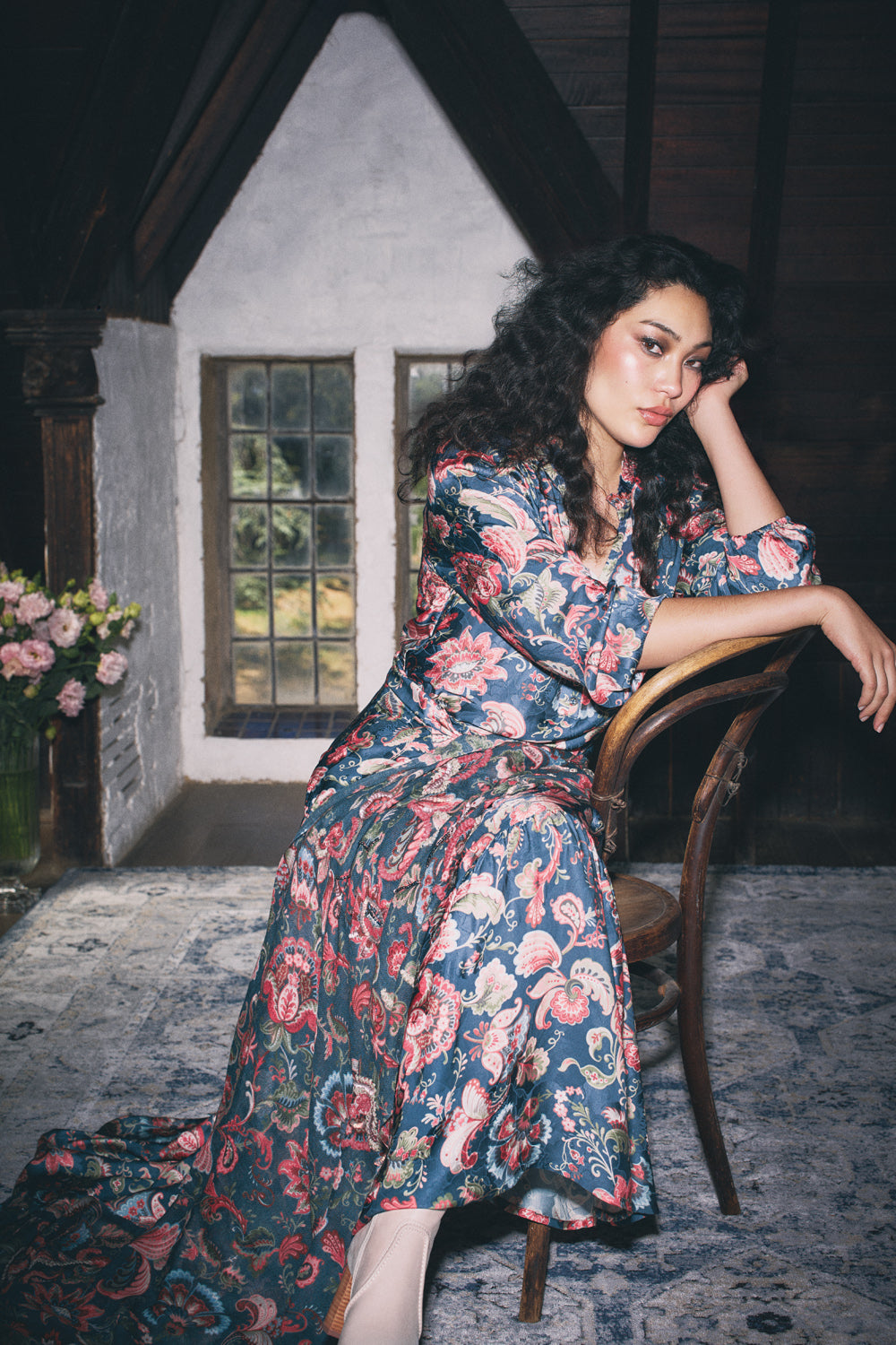 Printed Jacquard Dress - Tapestry Print