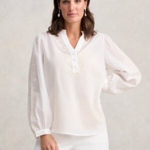 Embroidered Blouse - Cream
