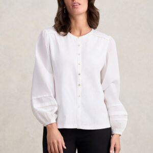 Jersey Mix Shirt - White