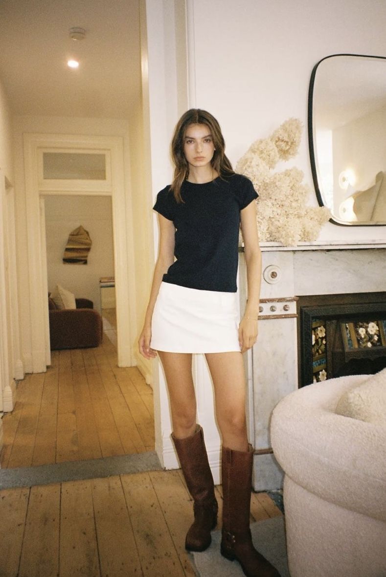 Modern womenswear editorial in studio