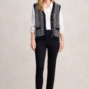 Tape Yarn Vest - Black Multi