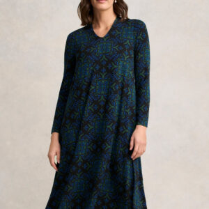 Jersey Midi Dress - La Boheme Print