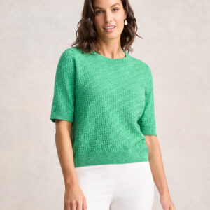 Textured Knit Top – Emerald