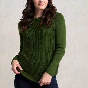 Cotton Blend Textured Jumper - Clover