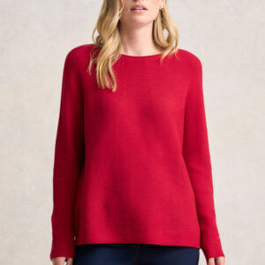 Purl Cotton Jumper - Rouge