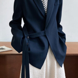 Fashionable Draped Apple Collar Blazer